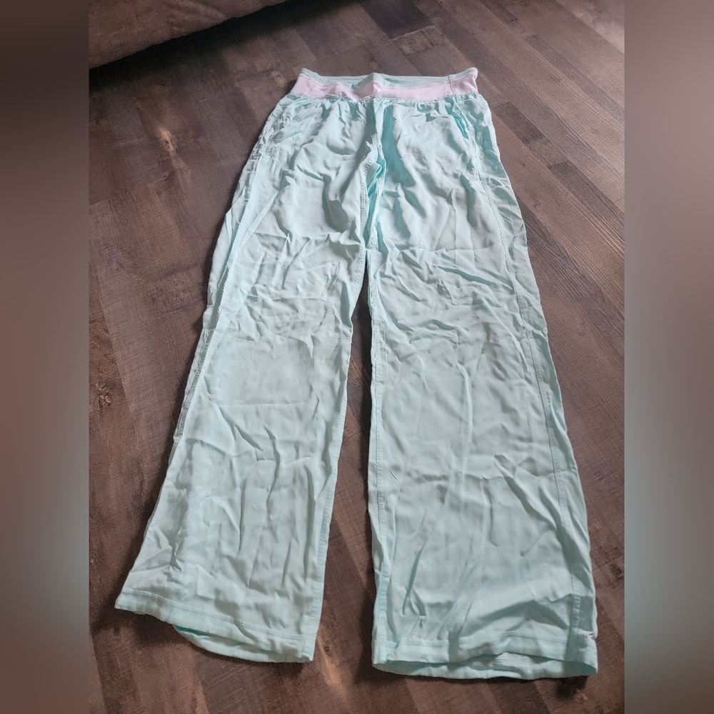 lululemon athletica Mint Green Wide Leg Lounge Pants